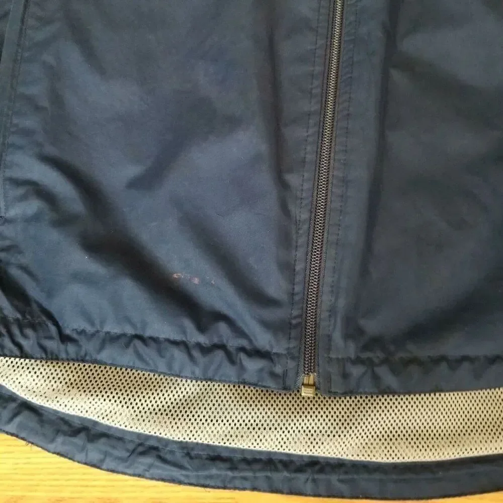 Vintage Y2K Mens Large Adidas Blue Track Windbreaker Jacket
